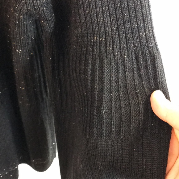 Nine West One Button Knit Cardigan Gold Sparkle Size XL - Picture 5 of 7